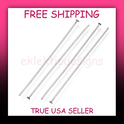 #ad 50mm 50pcs .7mm 21ga 304 Surgical Stainless Steel Headpins Head Pins FREE SHIP $3.99