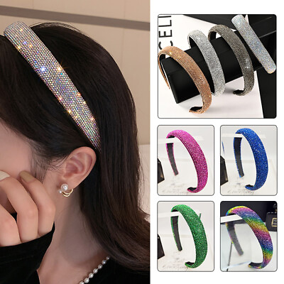 #ad Women#x27;s Rhinestone Hairband Crystal Headband Hair Band Hoop Accessories Party