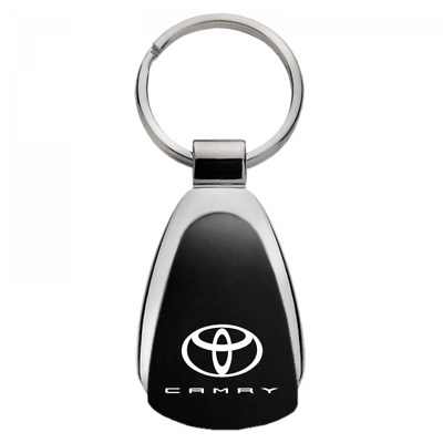 #ad Toyota Camry Black Teardrop Authentic Logo Key Chain Fob Ring Officially License