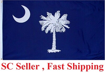 #ad 3X5 South Carolina Flag 3#x27;x5#x27; State of SC Banner Flag FAST SHIP by SC Seller