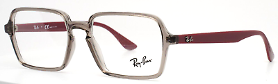#ad RAY BAN RB7198 8083 Transparent Grey Mens Rectangle Eyeglasses 53 17 145 B:40