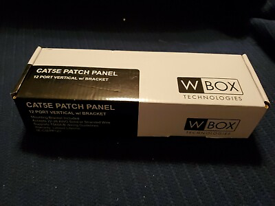 #ad WBox 0e c5epp12v Cat 5e Patch Panel 12 Port Vertical Mount. NEW