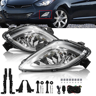 #ad For Hyundai Elantra GLS 2011 2013 Front Lamp;R Halogen Fog Lights W Wiringamp;Switch