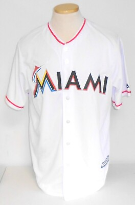 #ad NWT MLB Majestic Miami Marlins Jose Fernandez #16 Jersey S M L XL 2XL 3XL 4XL