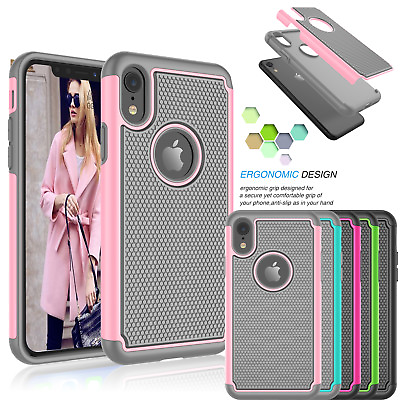 #ad For iPhone XS Max Case XR Shockproof Dual Layer Hybrid Rugged Cases Phone Cover