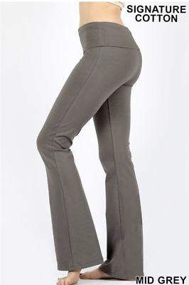 #ad Zenana Women Fold Over Yoga Pants Various Colors Sizes
