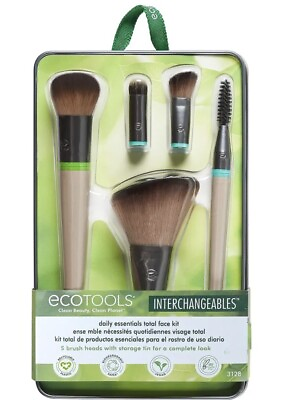 #ad EcoTools Daily Essential Total Face Kit: Angled Brush Base Buffer Spoolie Makeup