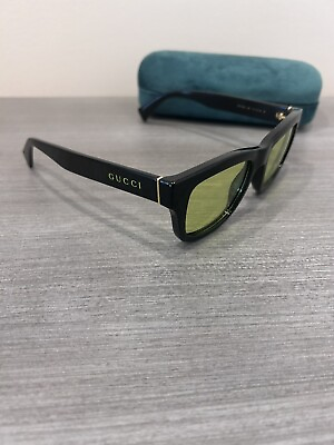#ad Gucci Polarized Green Square Men#x27;s Sunglasses GG1135S 001 51 $209.99
