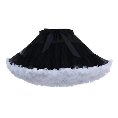 #ad Women Vintage Petticoat Crinoline Underskirt Rockabilly Swing Tutu Skirt Cosplay