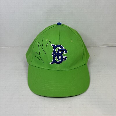 #ad Brooklyn Cyclones Snapback Hat Cap Signed Minor League Green Blue MLB