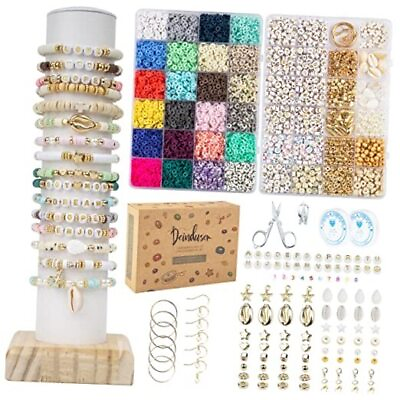 #ad Deinduser Bracelet Making Kit 7200 Pcs Clay Beads for Friendship Bracelet DIY