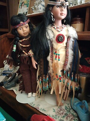 #ad 2 Native American Dolls