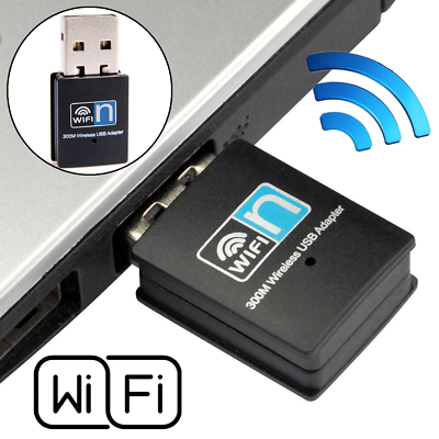 #ad USB2.0 Wireless WLAN PC WiFi Adapter Network 802.11AC 300Mbps Dual Band