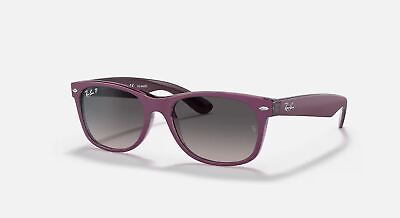 #ad Ray Ban Wayfarer Color Mix Matte Violet Grey Polarized Gradient 55mm Sunglasses