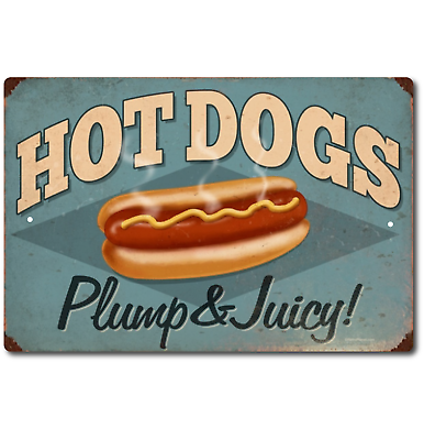 #ad Hot Tin Sign Metal Vintage Hot Dogs Decor Wall Retro Poster Signs Art Food Cola