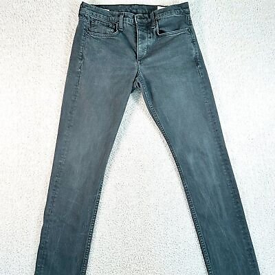 #ad Rag and Bone Mens Fit 1 Extra Slim Jeans Size 30x31 Washed Black Comfy Classic