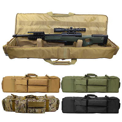 #ad Tactical Carbine Rifle Bag Gun Padded Soft Case Hunting Pistol Storage Backpack