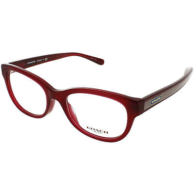#ad Coach Women#x27;s Eyeglasses Milky Burgundy Plastic Cat Eye Frame 0HC6187 5615