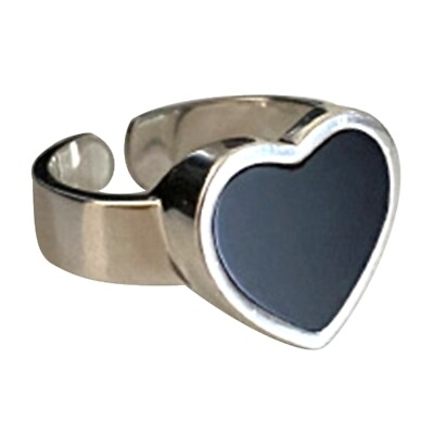 #ad Heart Opening Finger Rings Adjustable Finger Open Alloy Material $4.73