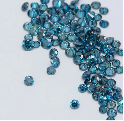 #ad Loose CVD Lab Grown Diamond 4.50 mm Fancy Blue Round VVS Certified Diamond
