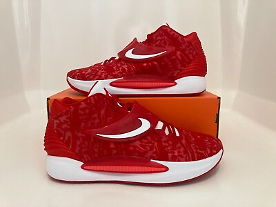 #ad Size 13.5 Men Nike KD 14 University Red White Basketball Shoes DM5040 603 RARE