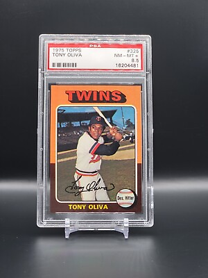#ad Tony Oliva 1975 TOPPS #325 HOF Minnesota Twins PSA 8.5 NM MT CB