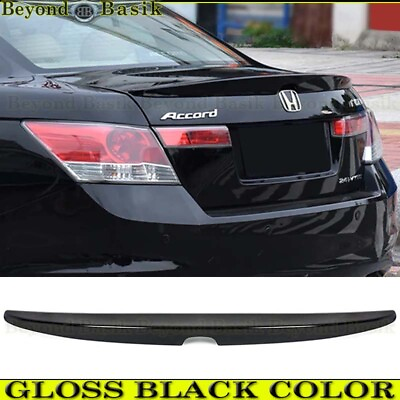 #ad 2008 2012 Honda Accord 4 Door Sedan Factory Style Spoiler Trunk Wing GLOSS BLACK