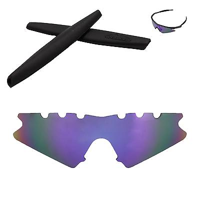 #ad WL Polarized Purple Vented Replacement Black Earsocks for Oakley M Frame Sweep