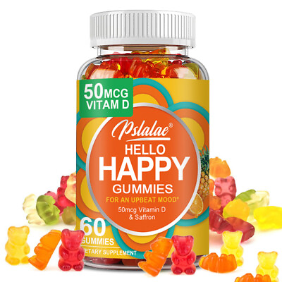 #ad Hello Happy Gummies Remain Optimistic of Mood with Vitamin D amp; Saffron