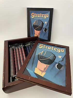 #ad Stratego 2005 Vintage Game Collection Target Exclusive Book Shelf Wooden Box
