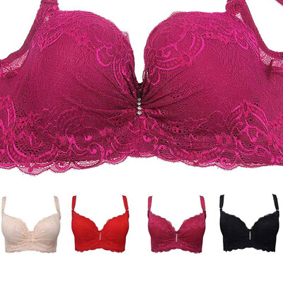 #ad Womens Push Up Bra Super Boost Lace Support Plunge Underwired Bras 34 46 B C D E $8.99