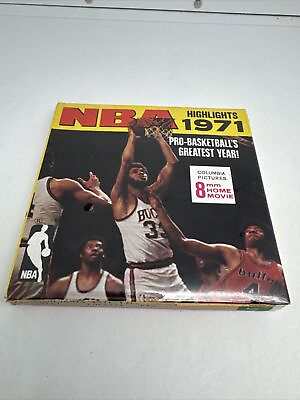 #ad RARE Columbia NBA 1971 Basketball HIGHLIGHTS Color Super 8mm SP 72 SEALED 5quot;