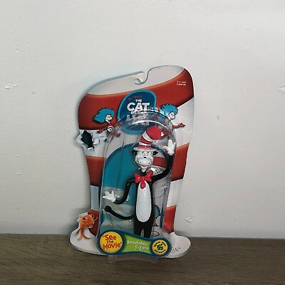 #ad Cat in the Hat Toys Bendable Figure Movie 2003 Dr Seuss Collection Some Box Wear