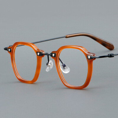 #ad AcetateMetal Full Rim Eyeglass Frames Women Men Glasses 41 27 145 mm RX able