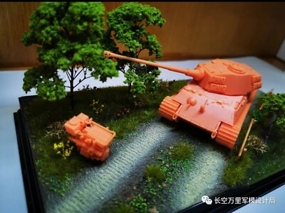 #ad 3D Printed 1 72 German King Tiger Heavy Tank Full Internal Unpainted Model Kit