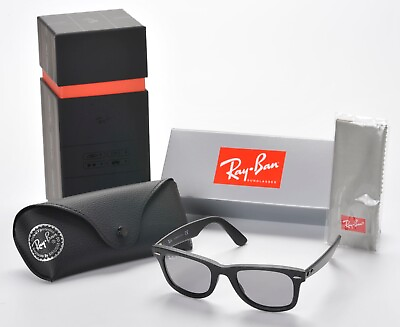 #ad Ray Ban Original Wayfarer Sunglasses Matte Black Frames Grey Lenses RB2140 50mm