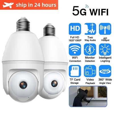 #ad Sight Bulb Security System Two Way Talk 5G WiFi Smart Light Camera Waterproof HD