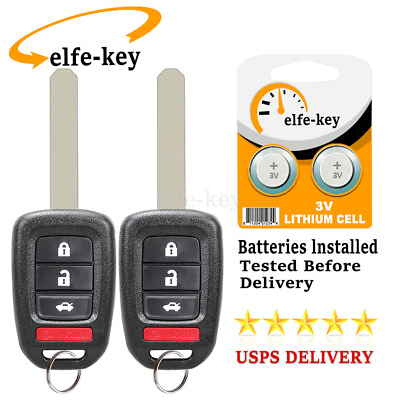 #ad 2X Keyless Entry Remote Key Fob 4 Button Replacement for Honda Accord 2016 2017