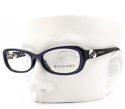 #ad Bvlgari 4056ba 5201 Eyeglasses Glasses Blue amp; Black 52 16 135 Alternative Fit