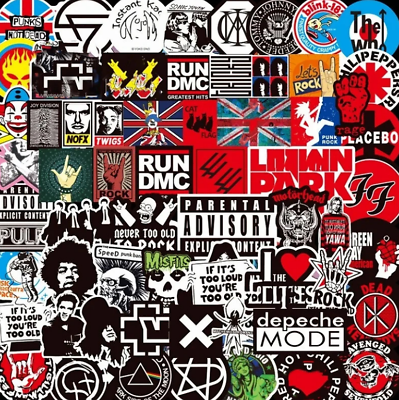 #ad 100pcs Classic Graffiti Rock Roll Music Stickers NO Duplicates FREE Shipping