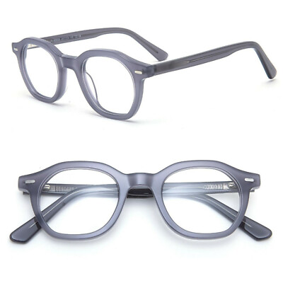 #ad Retro Acetate Spring Hinges Eyeglasses Frames Square Glasses Mens Women Clear