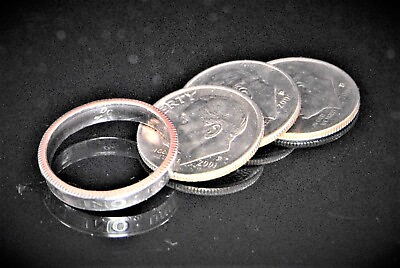 #ad Coin Ring Custom Made Coin Jewelry Dime Ring U Choose Size amp; Finish Sealed