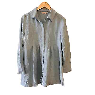 #ad Soft Surroundings Revelle Chambray Oversized Top Size XS