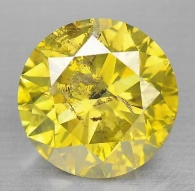 #ad 9ct CERTIFIED Natural Diamond round Cut Yellow Color D Grade VVS1 Free Gift