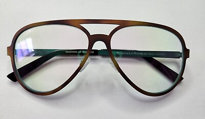 #ad ONENESS OF MANKIND BY SPECTACLE EYEWORKS BROWN MATIAR C878V5 EYEGLASS 56 14 140