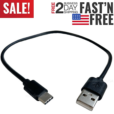 #ad Short USB Type C to USB Fast Data Charger Cable High Speed Data 3X Travel Cord