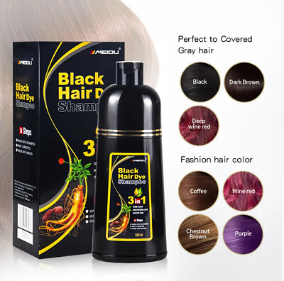 #ad Shampoo 500ml Hair Dye Hair Dye Instant Fast Permanent Natural Coconut DYE Color
