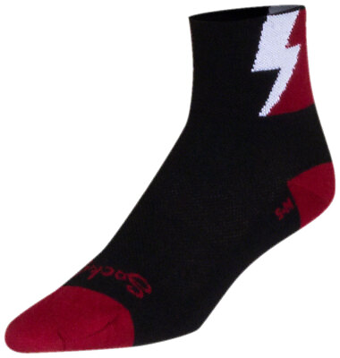 #ad SockGuy Classic Bolt Socks 3 inch Red Large X Large $15.88