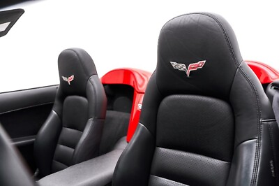 #ad Corvette C6 Sports 2005 2011 In Black Fuax Leather Car Seat Covers