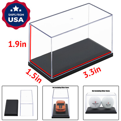 #ad Small Clear UV Acrylic Plastic Display Box Case Dustproof Protection Toy Decor
